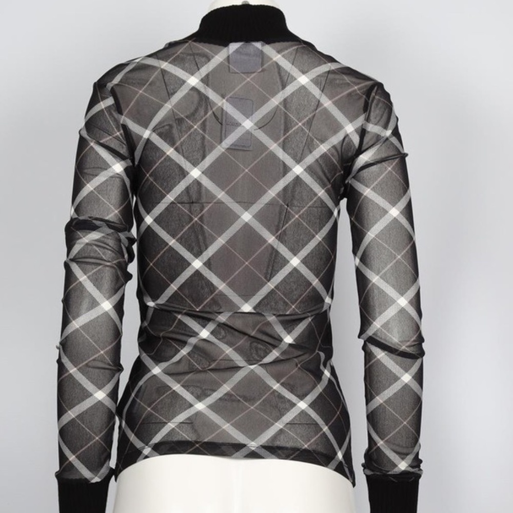 Courreges Mesh Plaid Turtleneck XS/Size 1 - Picture 2 of 7